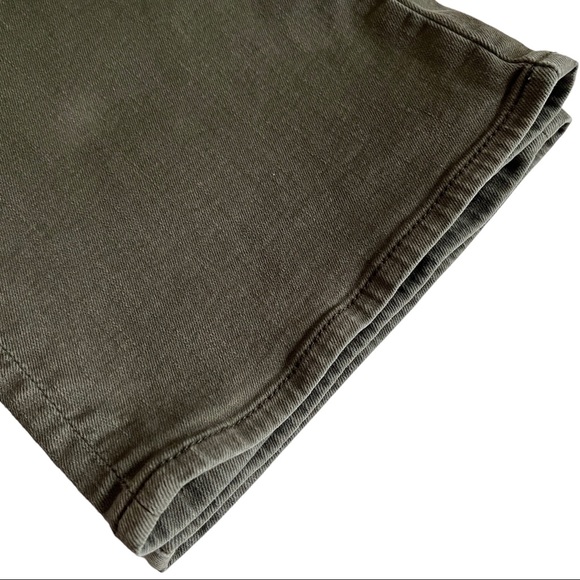 7 For All Mankind High Waisted Cropped Wide Leg Jeans Green - Picture 12 of 15